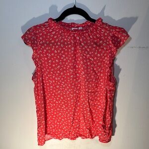 GAP Ruffled Blouse with Peter Pan Collar